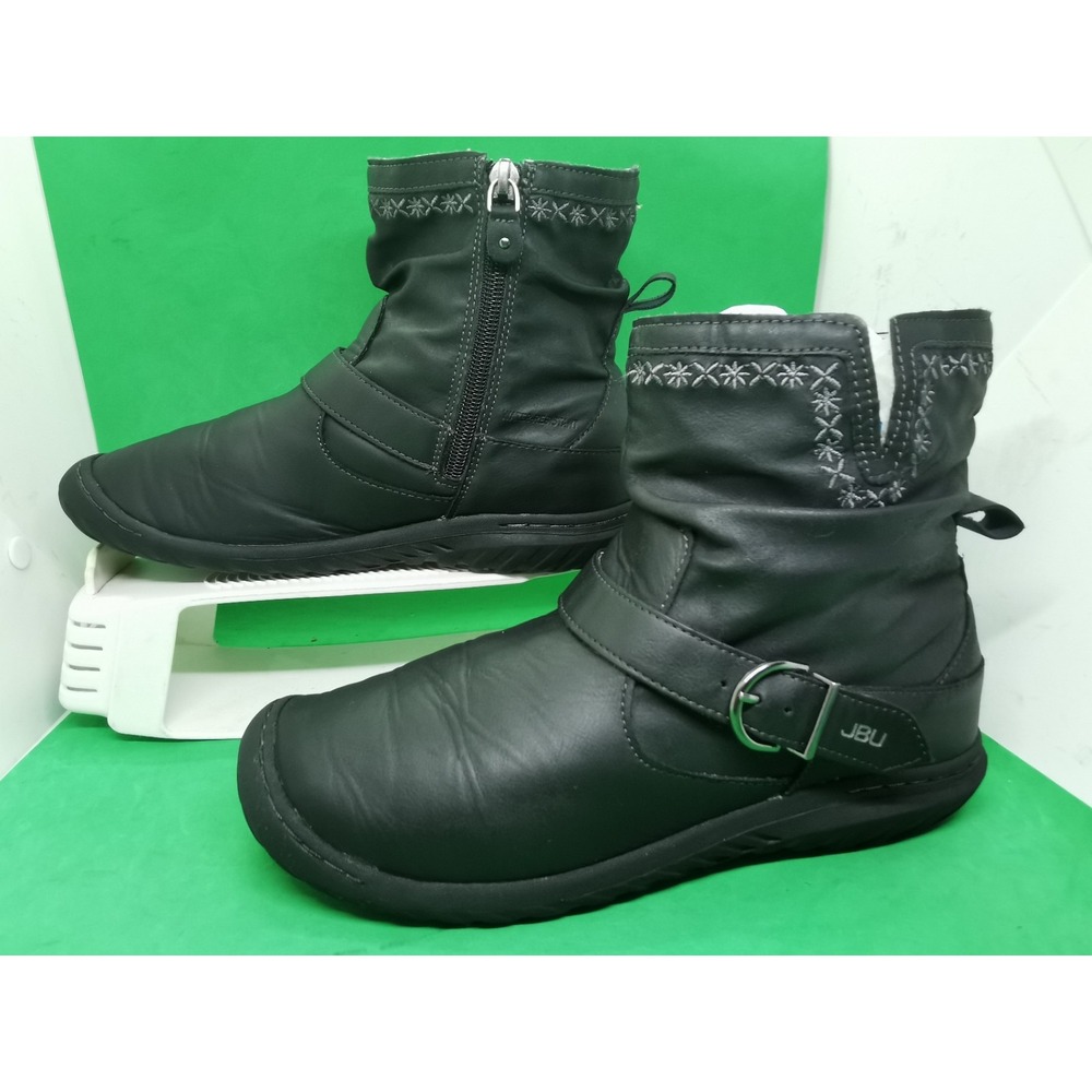 JBU By Jambu Dottie Water Resistant Black Ankle Boots Side Zip Size 9 M - Picture 15 of 16